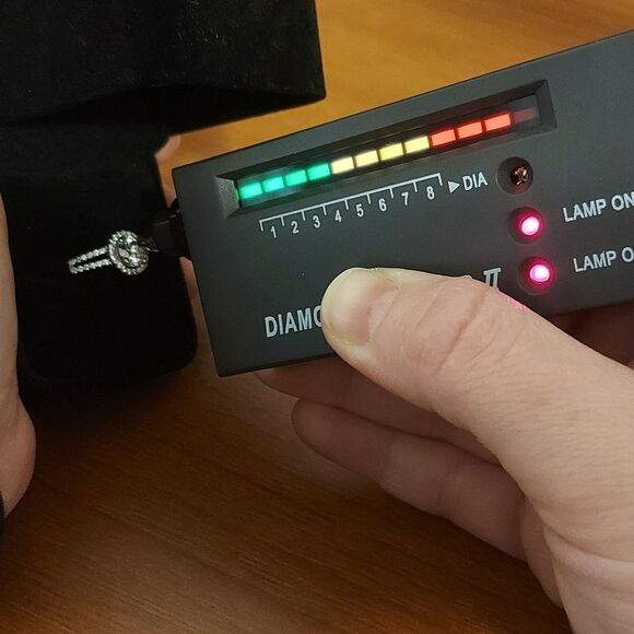 1 Carat Double Band Moissanite 925 Silver Engagement Ring - Picture 5 of 11